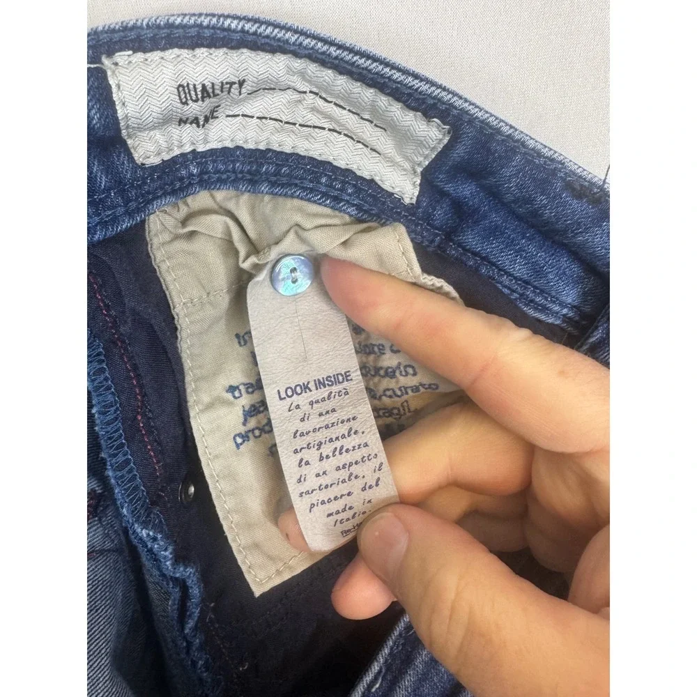 Re-HasH Rubens Italian Candiani Denim‎ Jeans Mens 34X28 Blue Made in Italy 10oz
